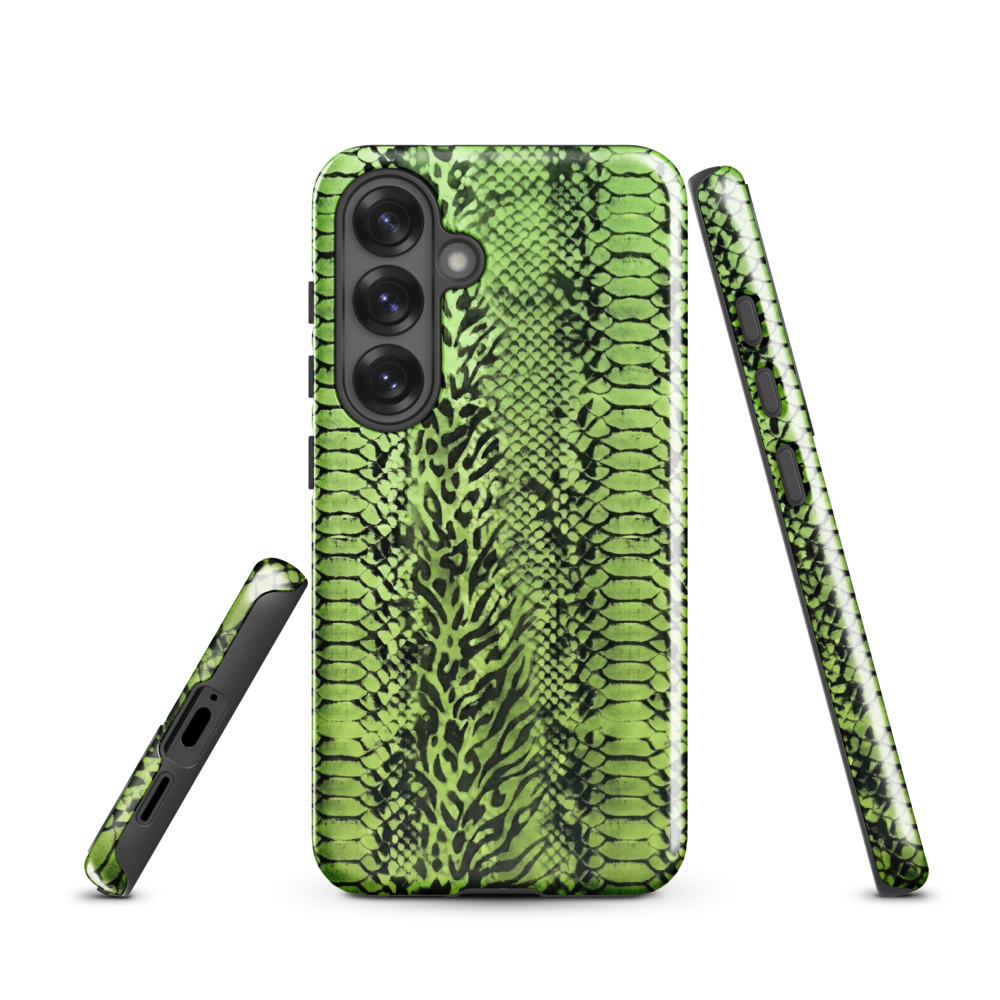 Green Snake Skin & Leopard Print Tough Case for Samsung