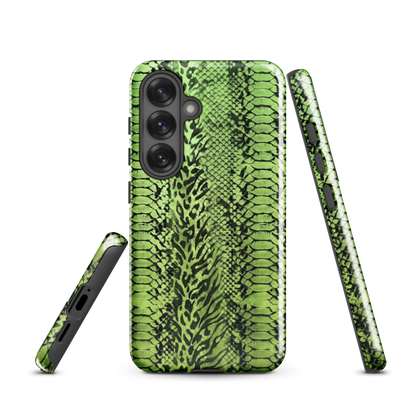 Green Snake Skin & Leopard Print Tough Case for Samsung