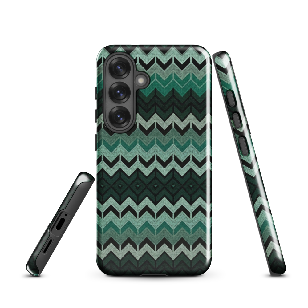 Green Chevron Tough Case for Samsung