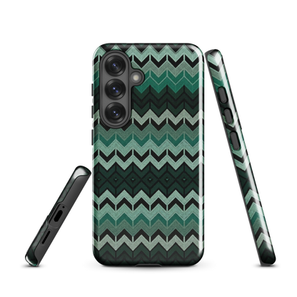 Green Chevron Tough Case for Samsung