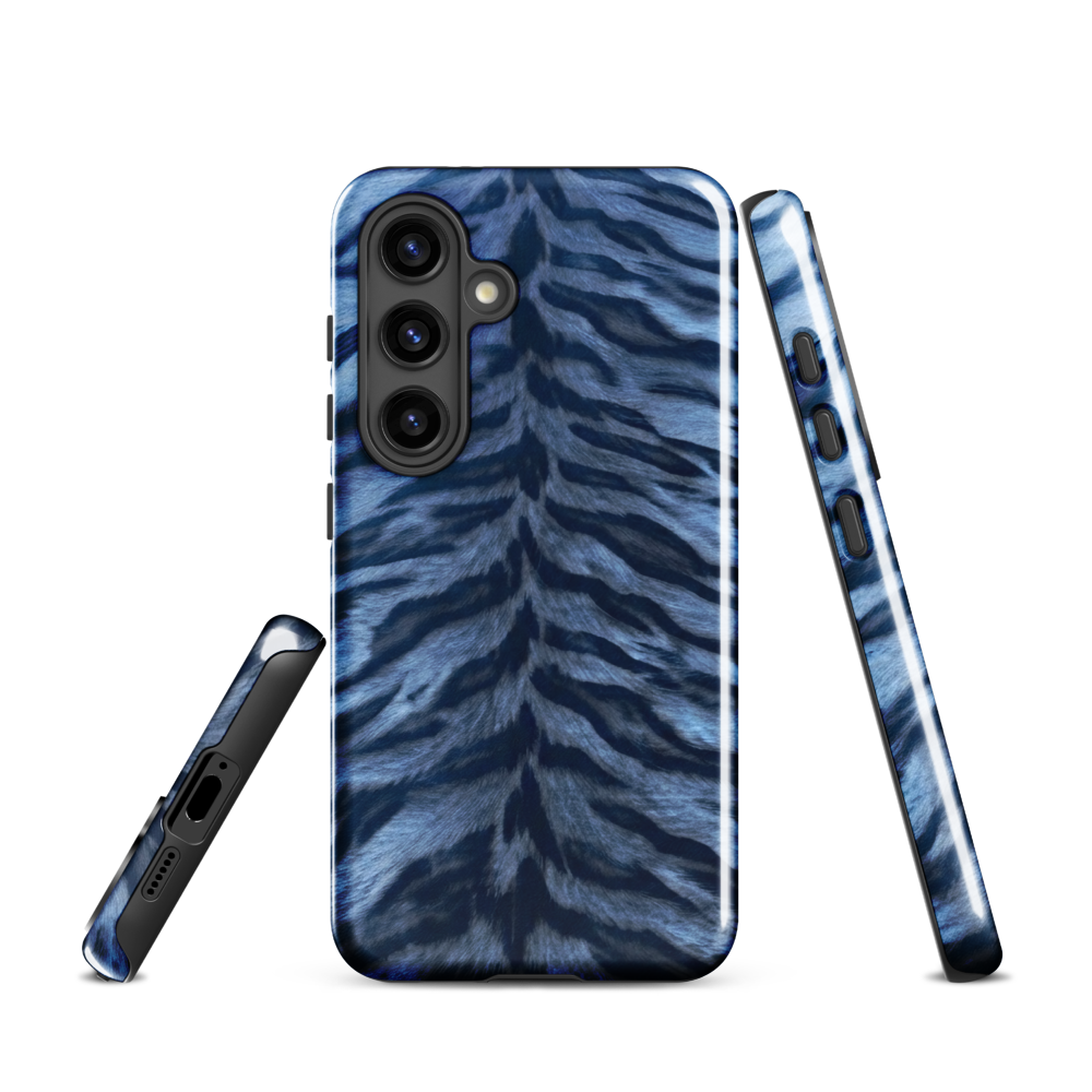 Blue Tiger Print Tough Case for Samsung