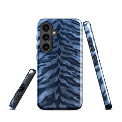 Blue Tiger Print Tough Case for Samsung
