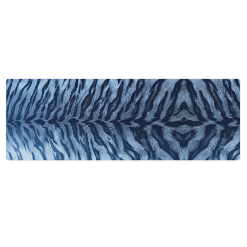 Blue Tiger Print Pilates Yoga Mat