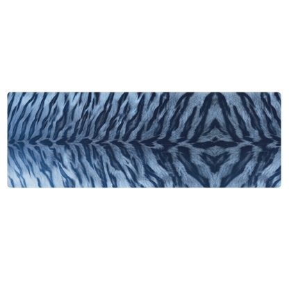 Blue Tiger Print Pilates Yoga Mat