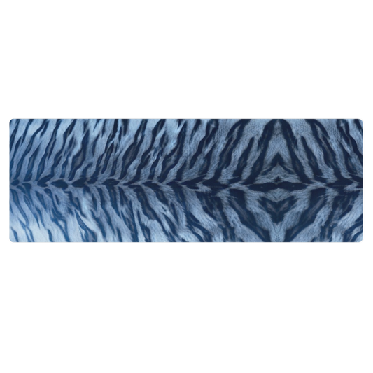 Blue Tiger Print Pilates Yoga Mat