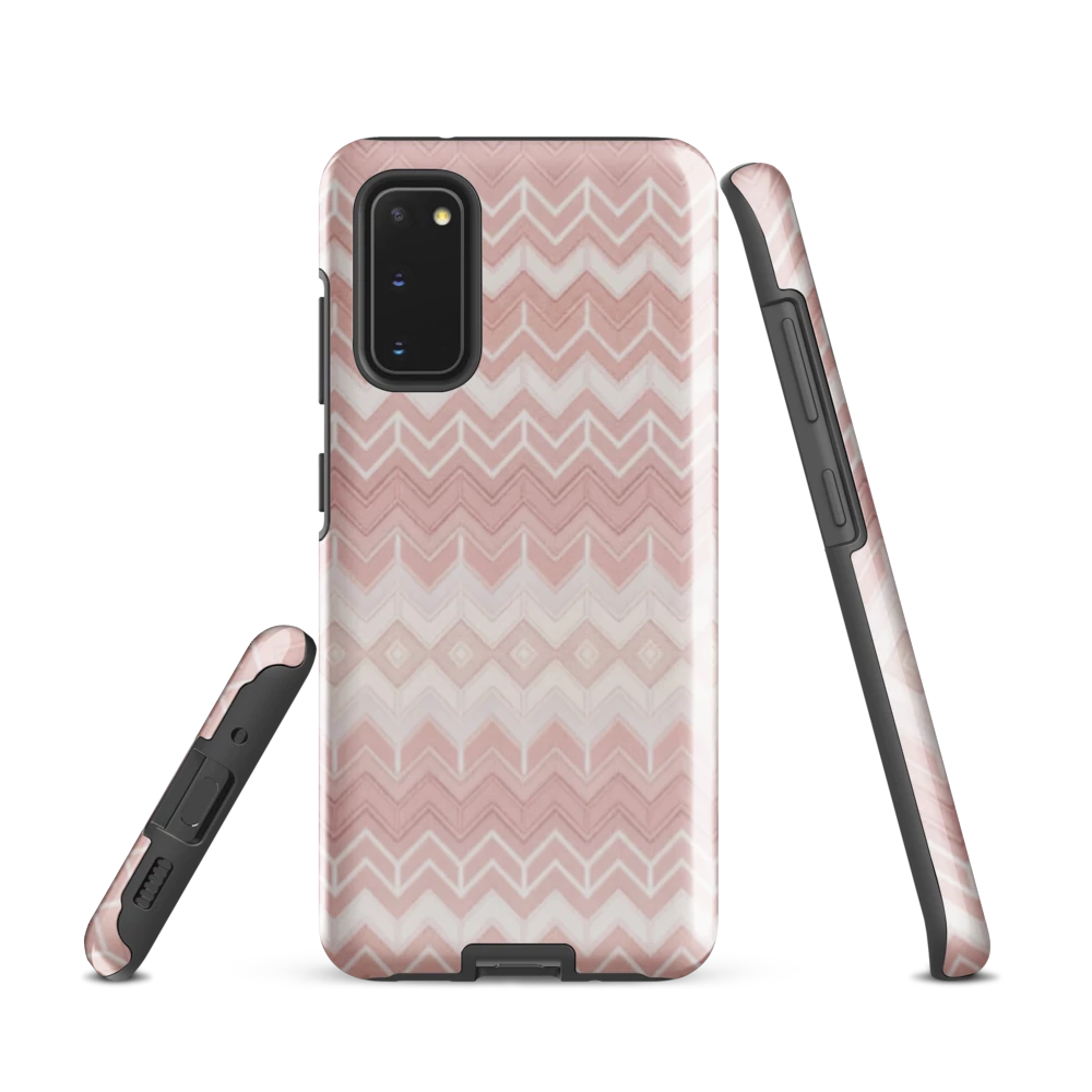Classic Pink & White Chevron Tough Case for Samsung