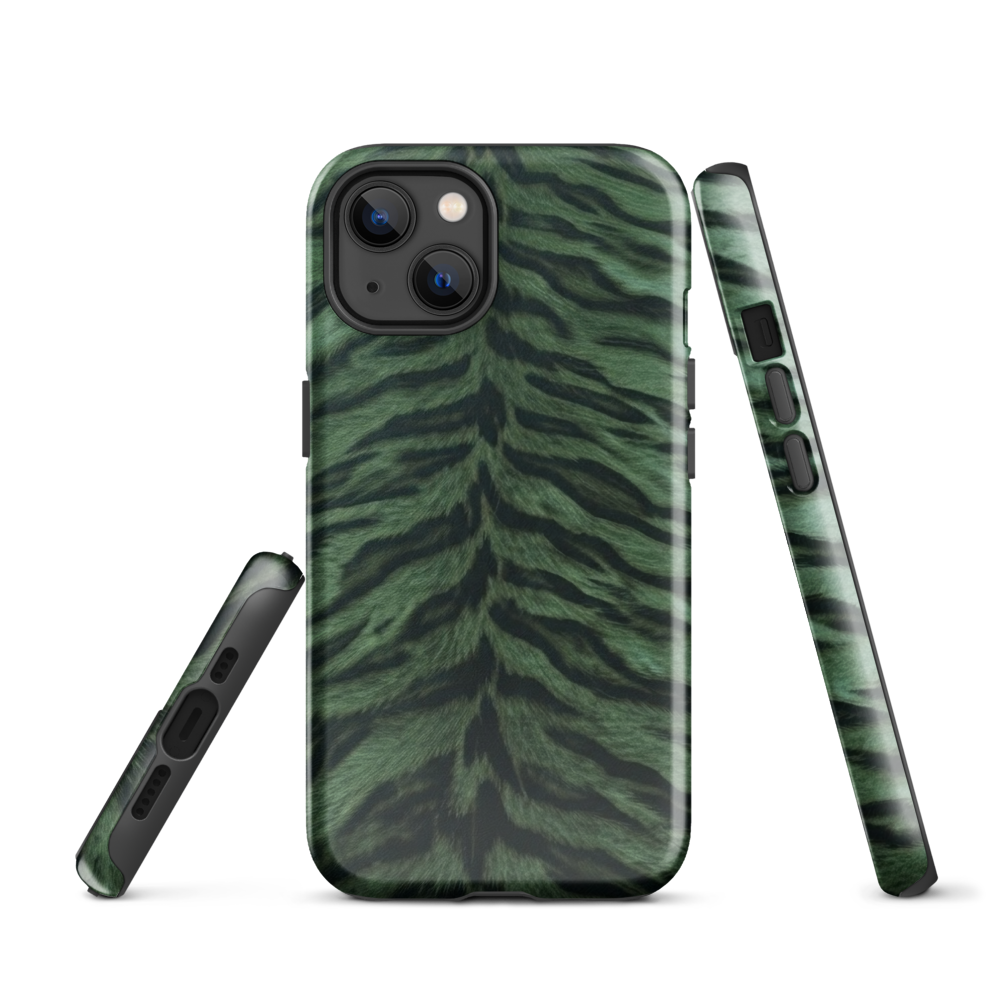 Green Tiger Print Tough Case for iPhone®