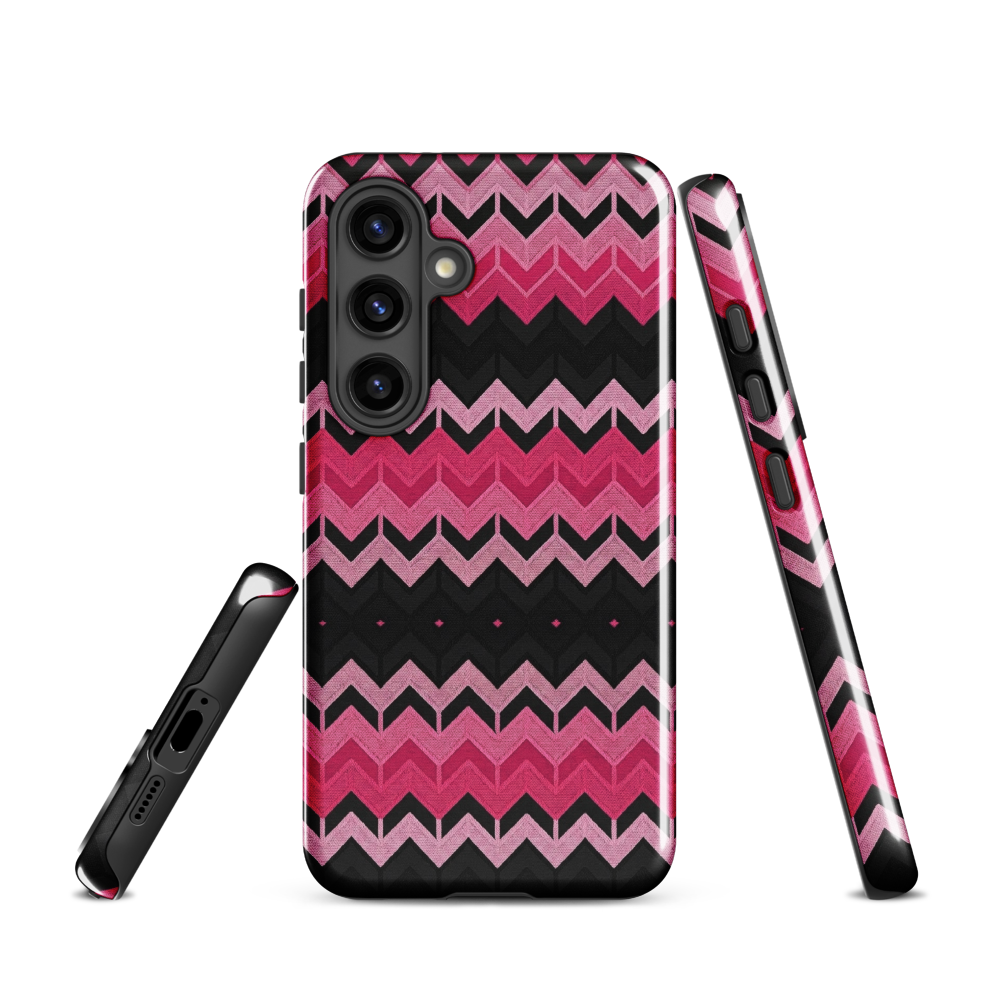 Pink Chevron Print Tough Case for Samsung