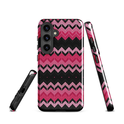 Pink Chevron Print Tough Case for Samsung