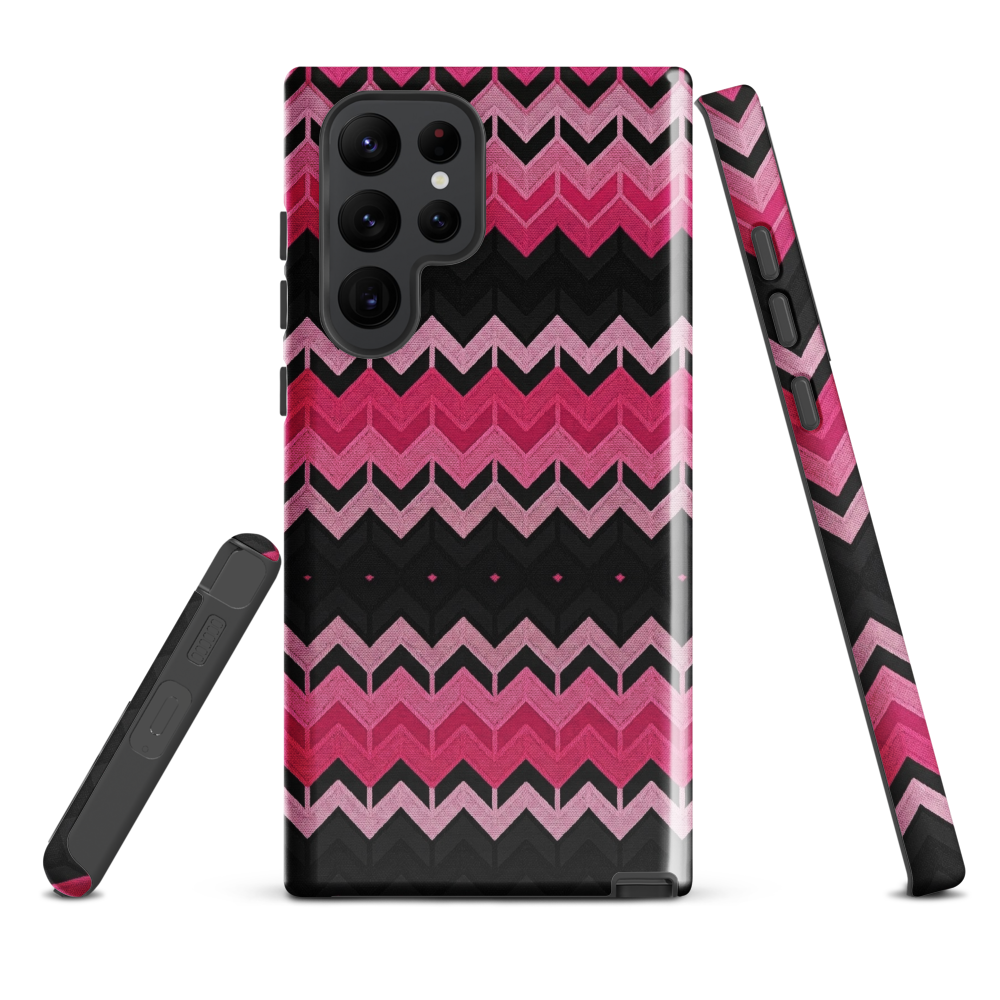 Pink Chevron Print Tough Case for Samsung