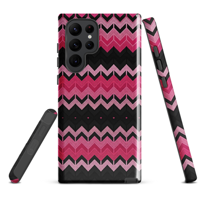 Pink Chevron Print Tough Case for Samsung