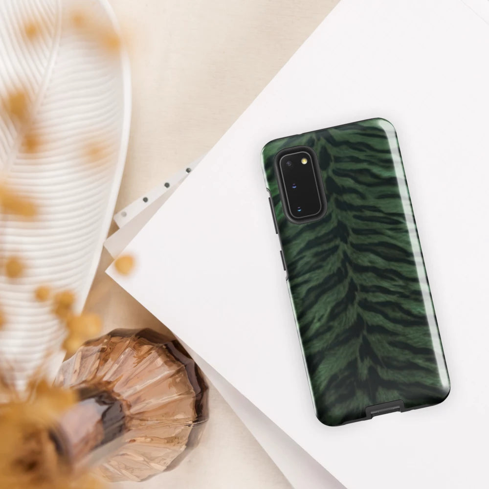 Green Tiger Print Tough Case for Samsung
