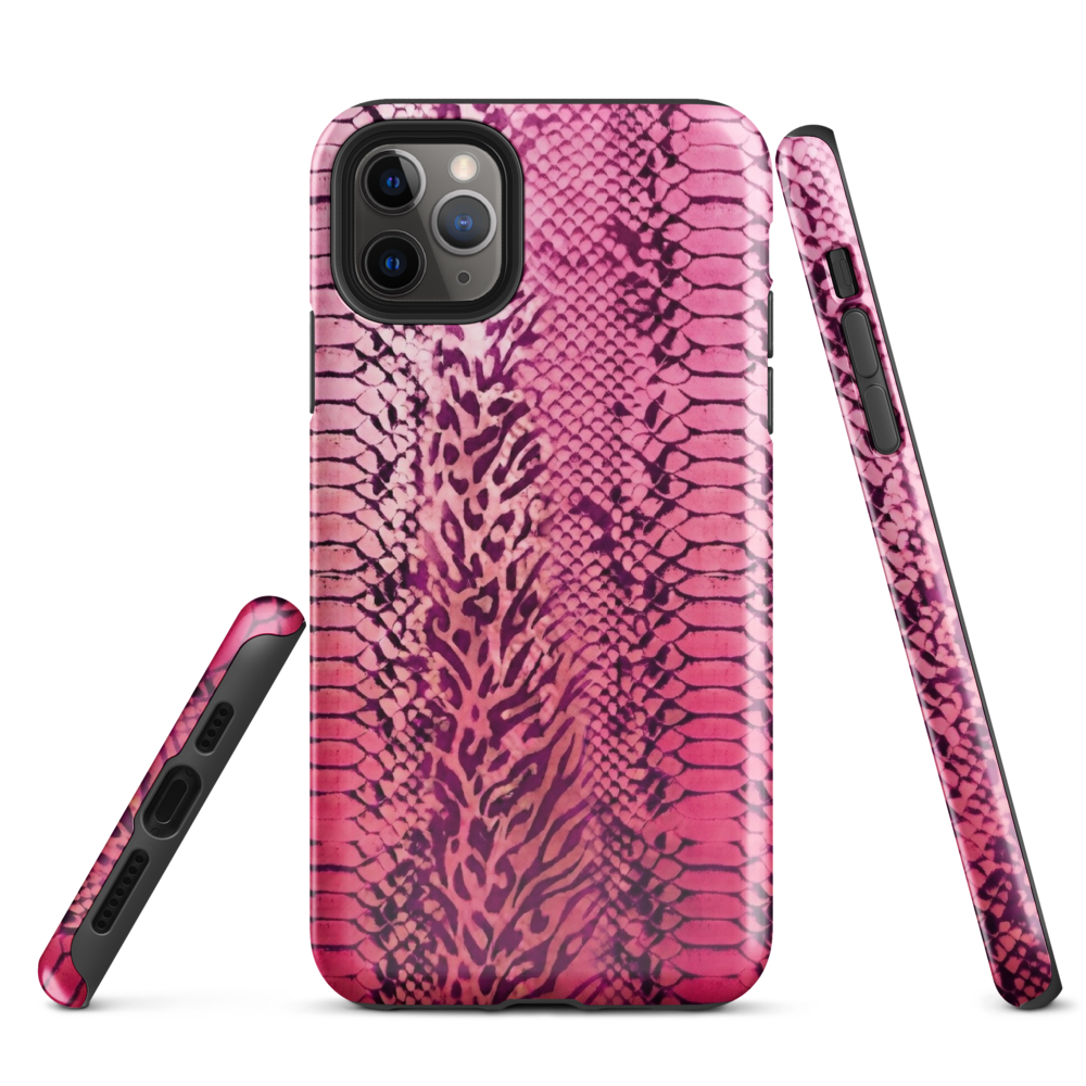 Pink Leopard Print and Snake Skin Tough Case for iPhone®