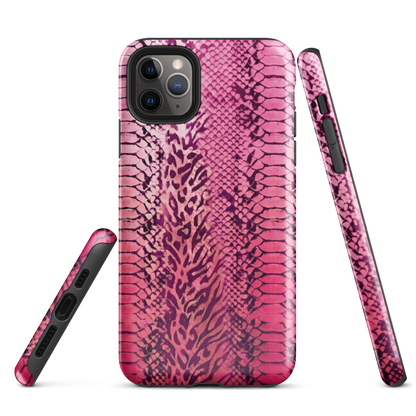 Pink Leopard Print and Snake Skin Tough Case for iPhone®