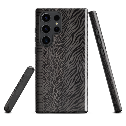 Black and Gray Zebra and Leopard print Tough Case for Samsung