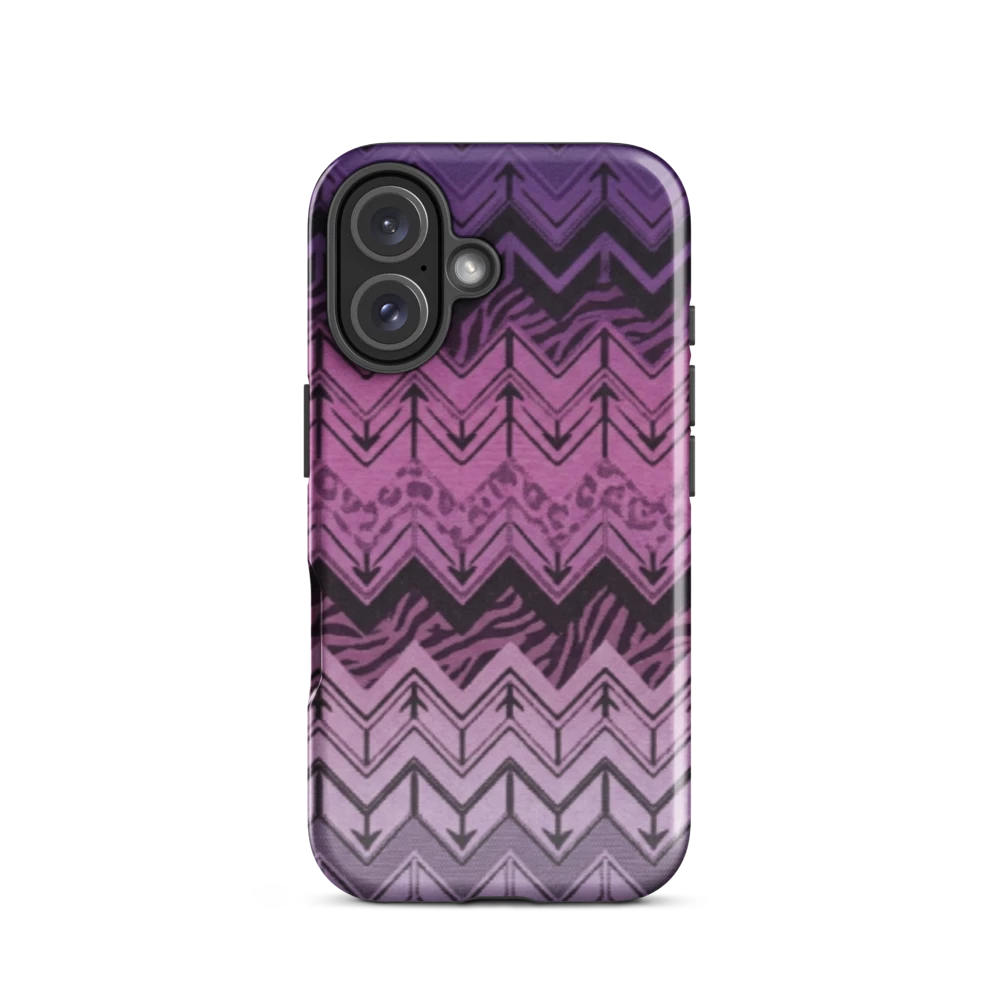 Purple Chevron Zebra & Leopard Print Tough Case for iPhone®