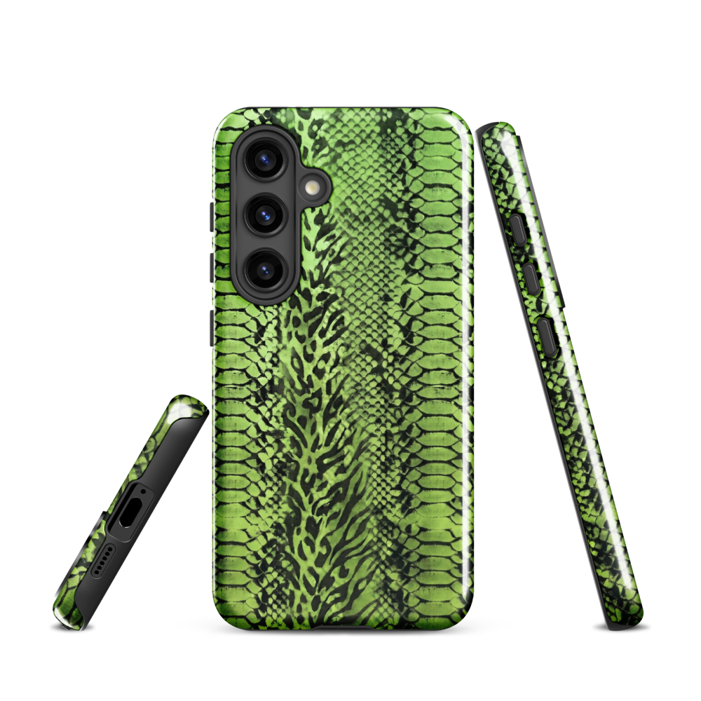 Green Snake Skin & Leopard Print Tough Case for Samsung