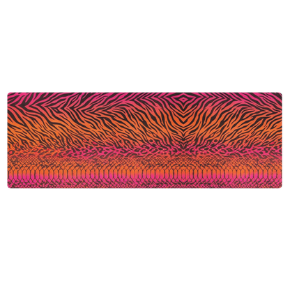 Orange & Pink Snake Skin Zebra & Leopard Print Pilates Yoga Mat