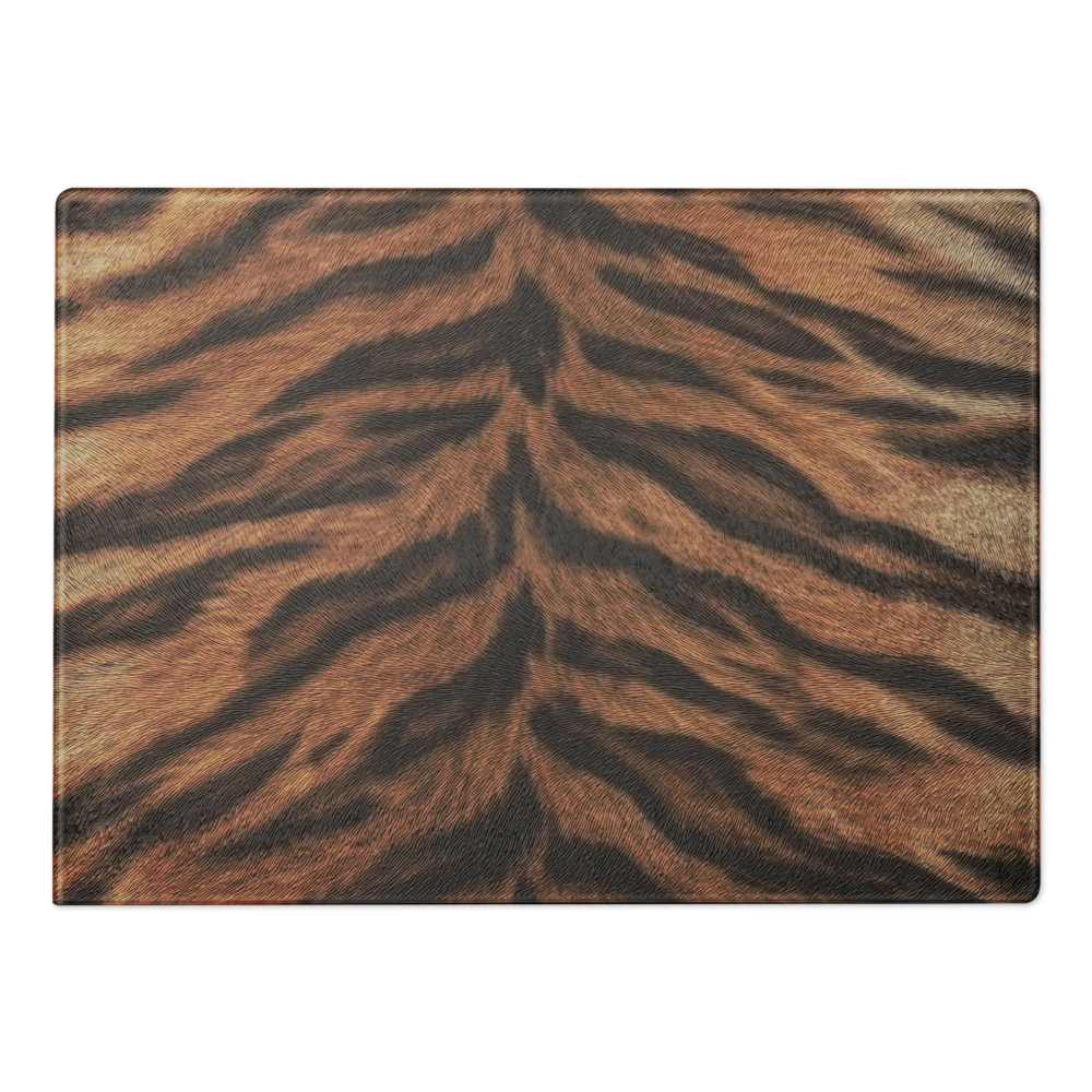 Tiger Print Glass Cutting Board