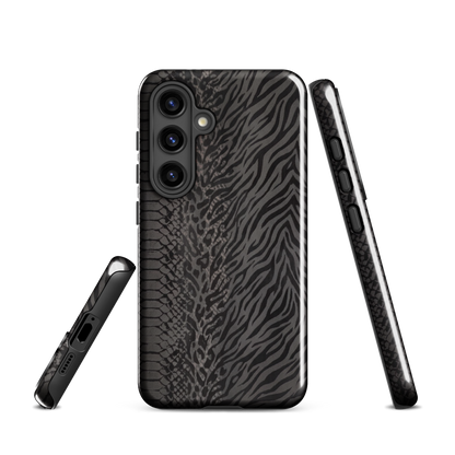 Black and Gray Zebra and Leopard print Tough Case for Samsung
