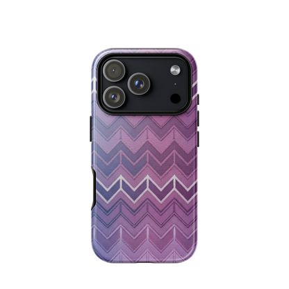 Blue Purple & White Chevron Classic Tough Case for iPhone®