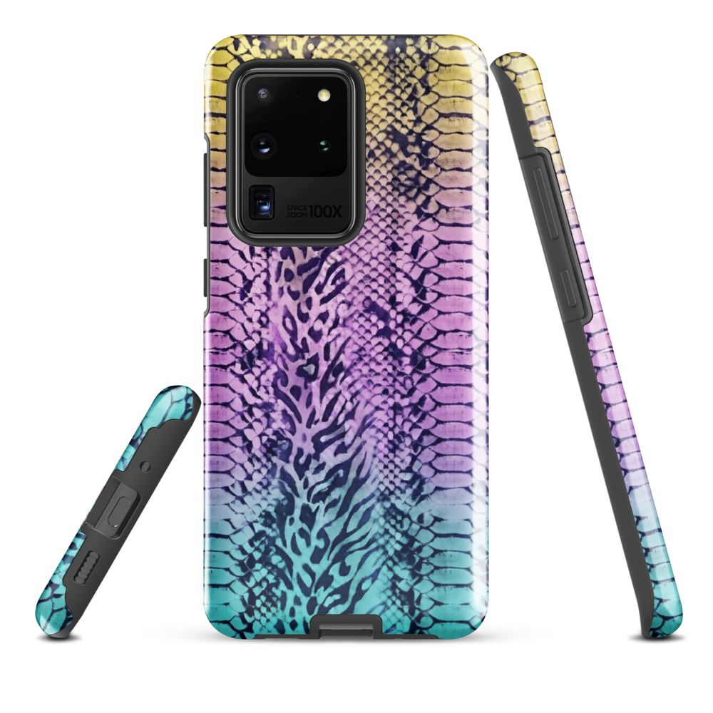 Faded Rainbow Snake Skin Zebra & Leopard Print  Tough Case for Samsung