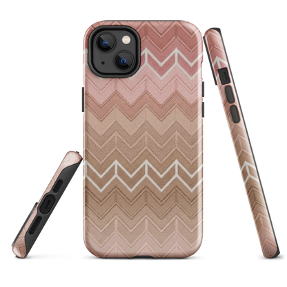 Pink & Muaves Chevron Pattern Tough Case for iPhone®