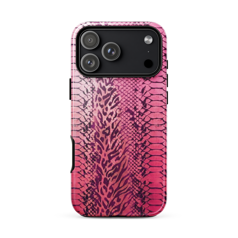 Pink Leopard Print and Snake Skin Tough Case for iPhone®