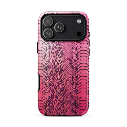 Pink Leopard Print and Snake Skin Tough Case for iPhone®