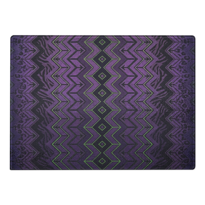 Halloween Purple & Green Zebra & Leopard Print Special Edition Chevron Pattern Glass Cutting Board