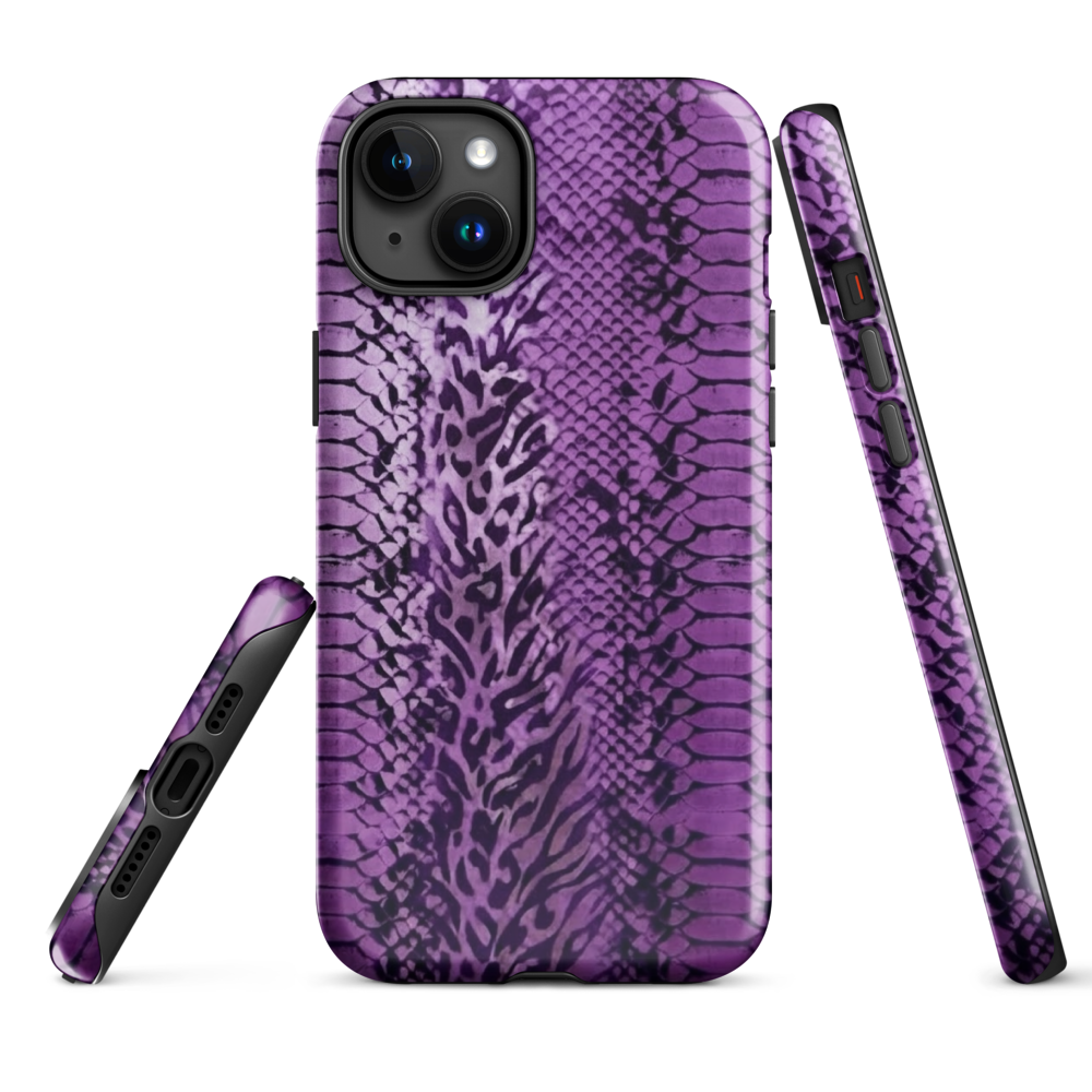 Purple Snake Skin Tough Case for iPhone®