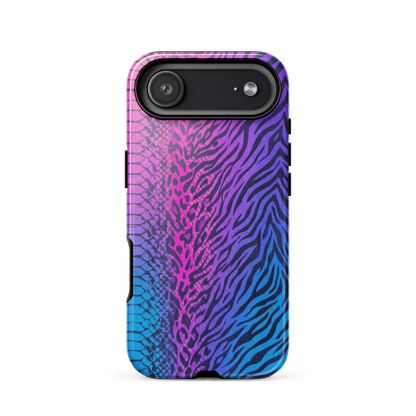 Pink & Blue Snake Skin Leopard & Zebra Print Tough Case for iPhone®