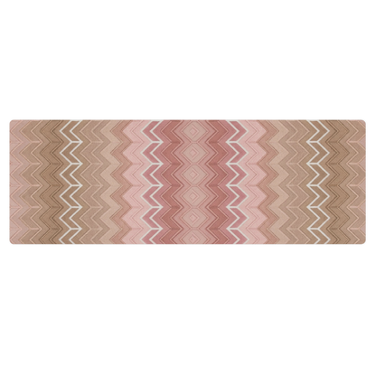 Muave Neutral Toned Chevron Pilates Yoga Mat