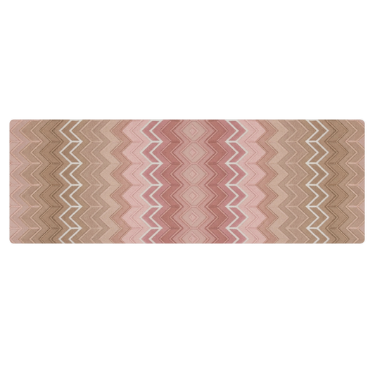 Muave Neutral Toned Chevron Pilates Yoga Mat