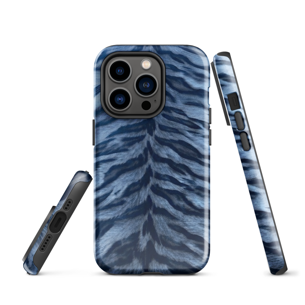 Blue Tiger Print Tough Case for iPhone®
