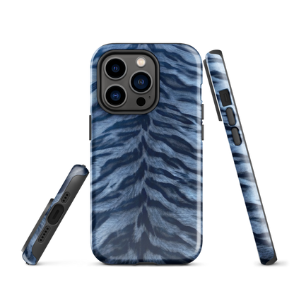 Blue Tiger Print Tough Case for iPhone®