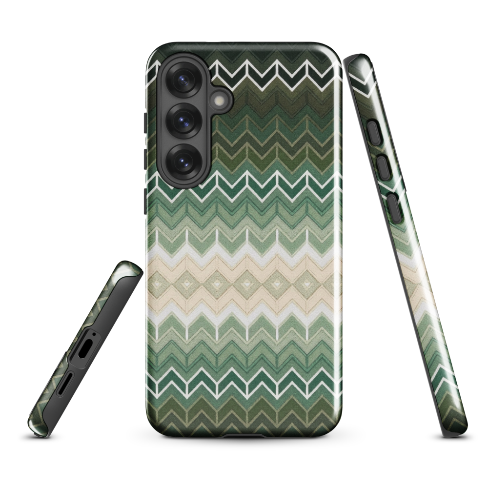 Green Chevron Classic White Pattern Tough Case for Samsung