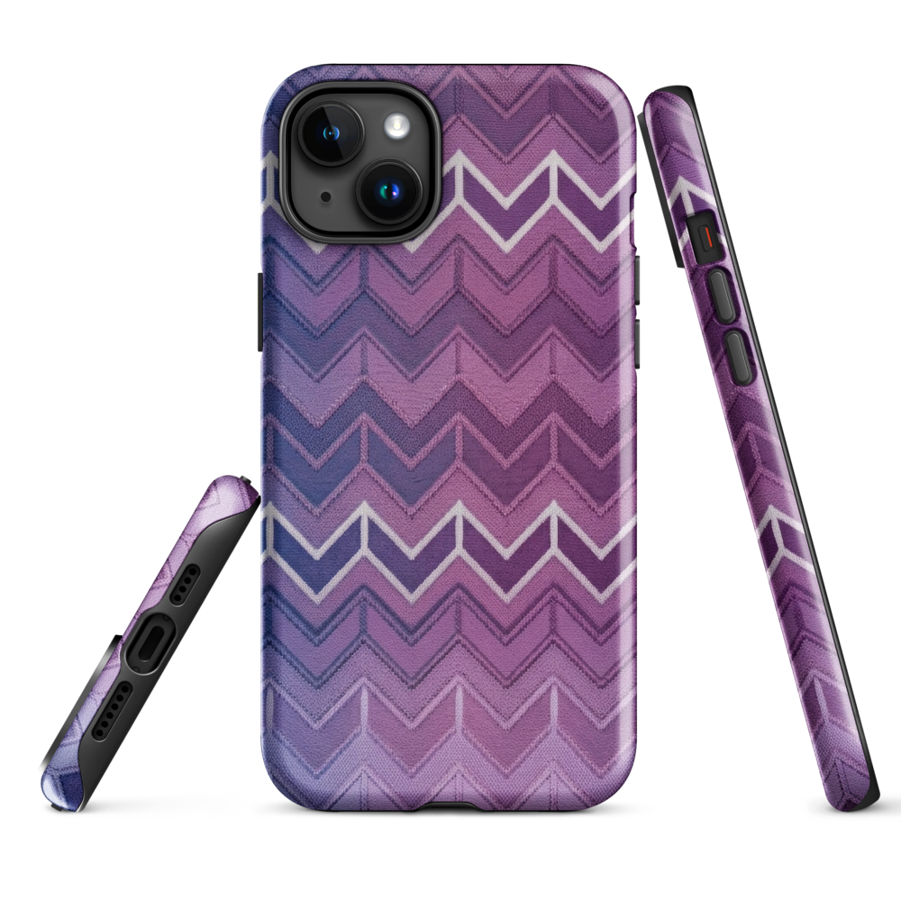 Blue Purple & White Chevron Classic Tough Case for iPhone®