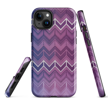 Blue Purple & White Chevron Classic Tough Case for iPhone®