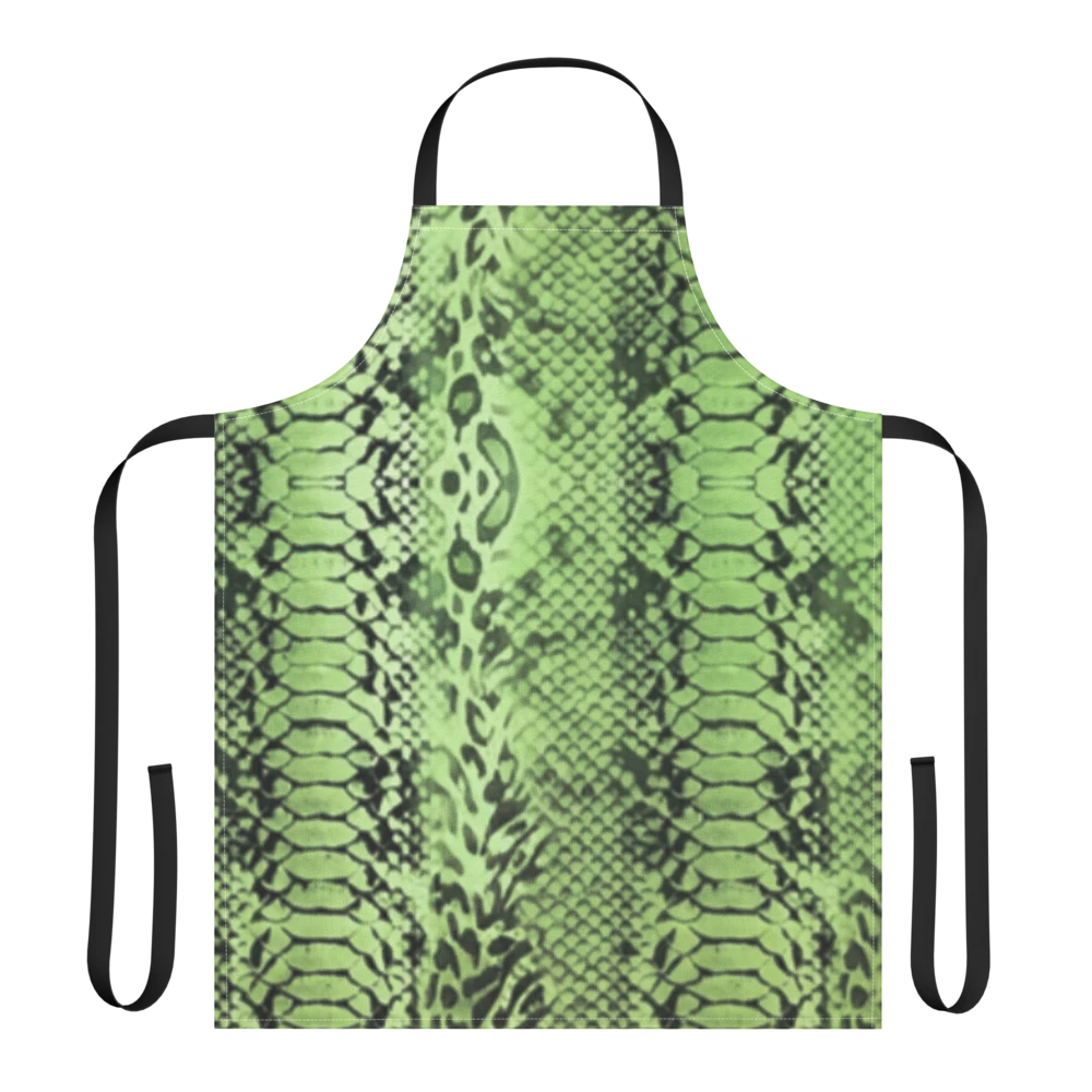 Green Snake Skin Strap Apron