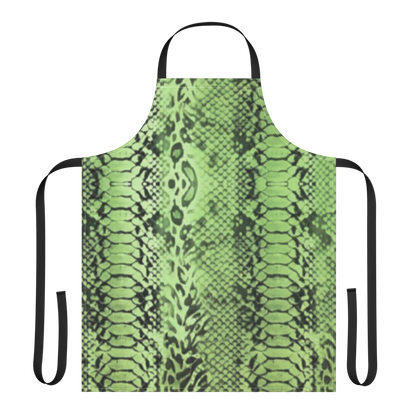 Green Snake Skin Strap Apron