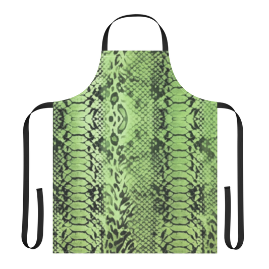 Green Snake Skin Strap Apron
