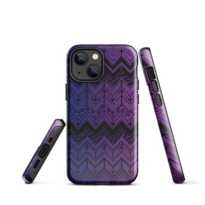 Purple to Blue Chevron Zebra & Leopard Print Tough Case for iPhone®