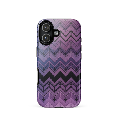 Purple Chevron & Blue Pattern Tough Case for iPhone®
