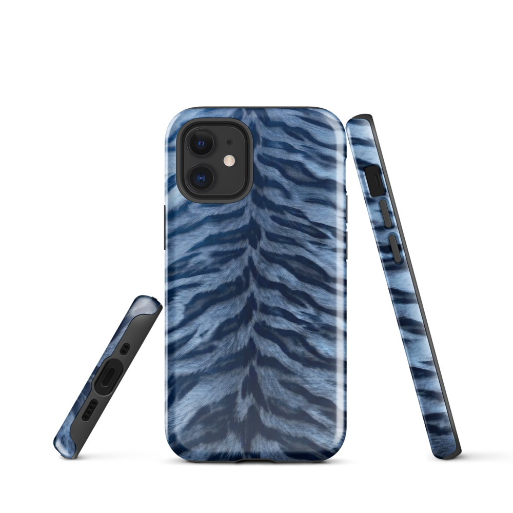 Blue Tiger Print Tough Case for iPhone®