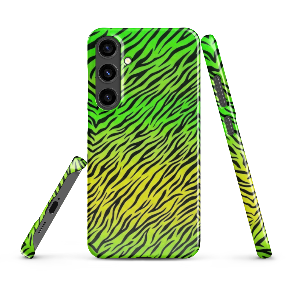 Green & Yellow  Zebra Print Snap Case for Samsung