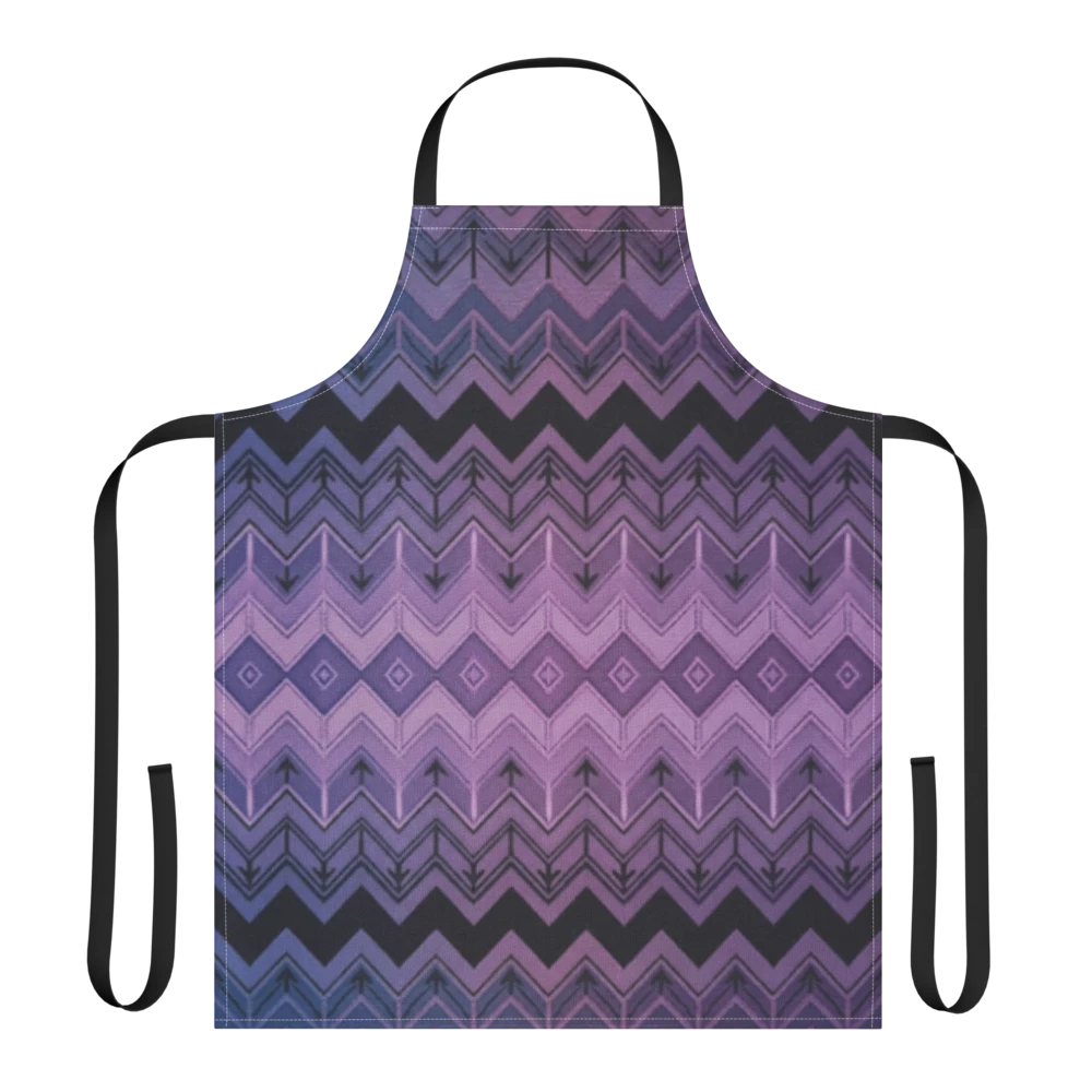 Purple & Blue Chevron Strap Apron