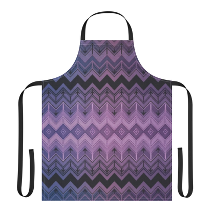 Purple & Blue Chevron Strap Apron