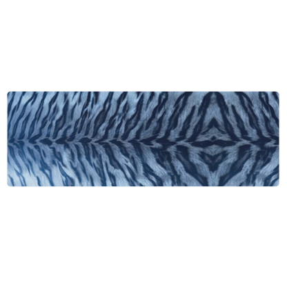 Blue Tiger Print Pilates Yoga Mat
