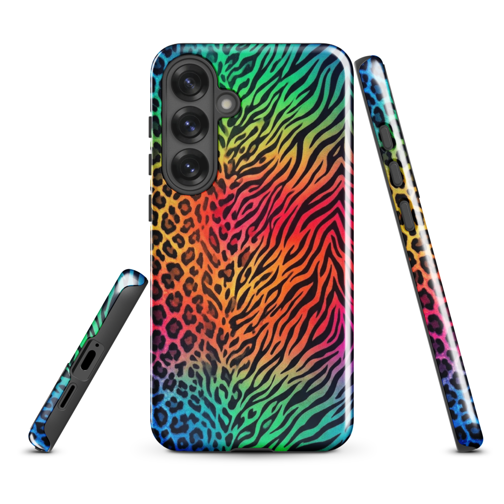 Rainbow Leopard & Zebra print Tough Case for Samsung